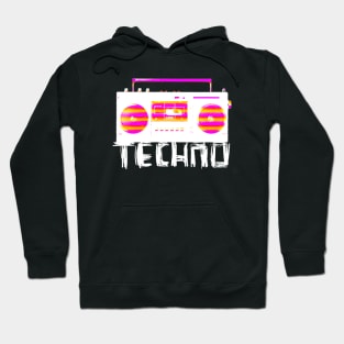 Music Vintage Techno Radio for Techno DJ Hoodie